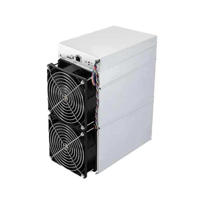 Bitmain Antminer Z15 Front View with Dual Cooling Fans and Heat Sink - Equihash ASIC Miner for Zcash (ZEC) Mining